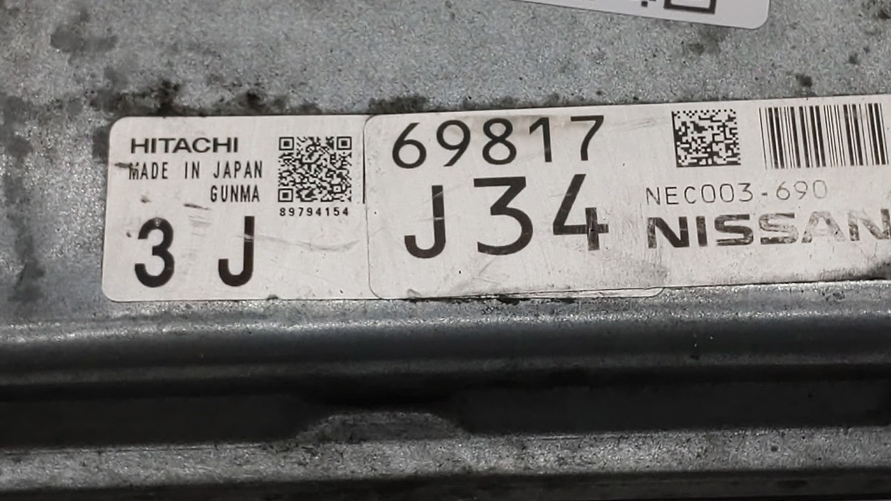 2014 Nissan Murano PCM Engine Control Computer ECU ECM PCU OEM P/N:NEC003-691 NEC003-690 Fits OEM Used Auto Parts - Oemuseda