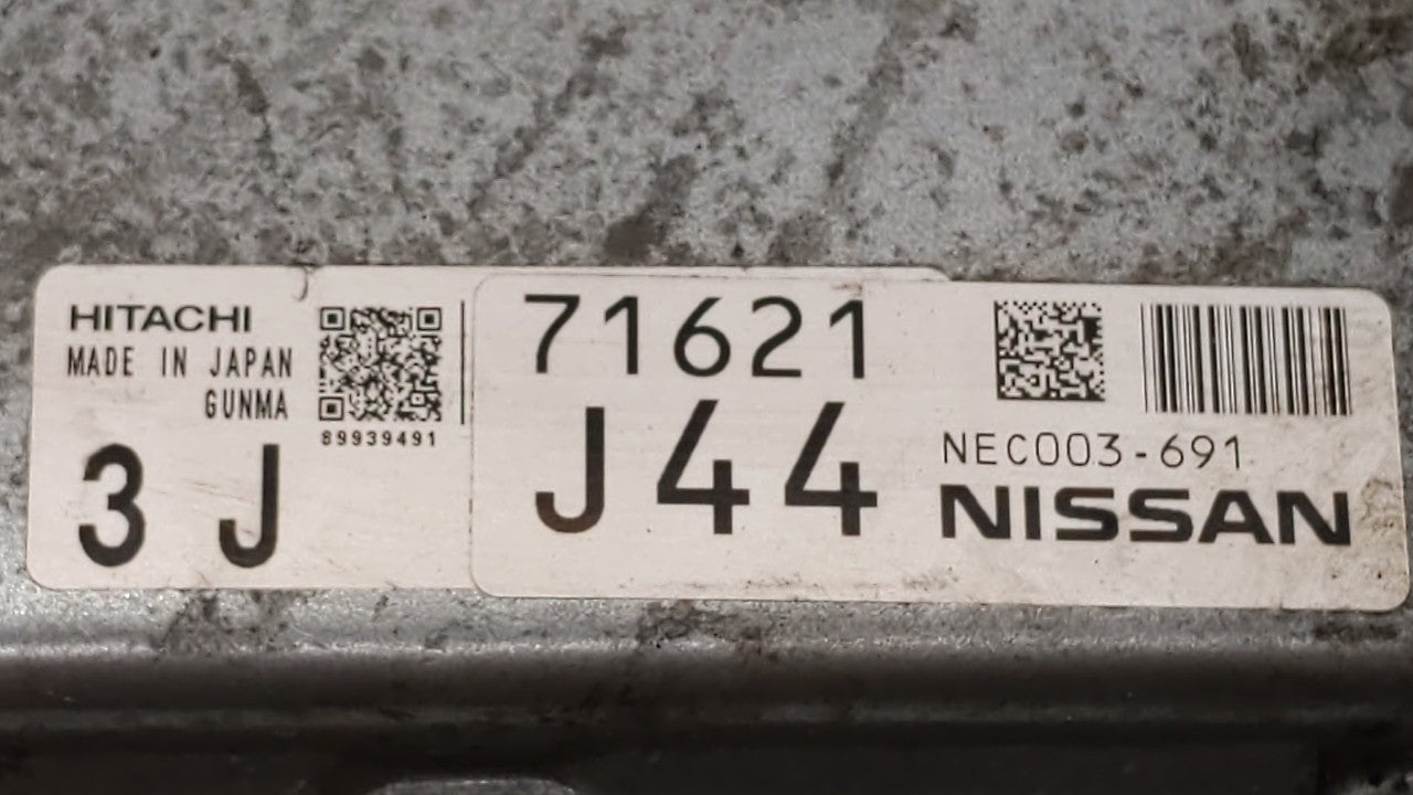 2014 Nissan Murano PCM Engine Control Computer ECU ECM PCU OEM P/N:NEC003-691 NEC003-690 Fits OEM Used Auto Parts - Oemuseda