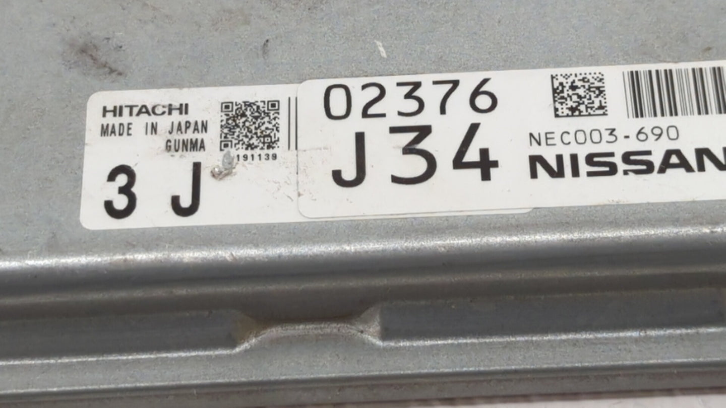 2014 Nissan Murano PCM Engine Control Computer ECU ECM PCU OEM P/N:NEC003-691 NEC003-690 Fits OEM Used Auto Parts - Oemuseda
