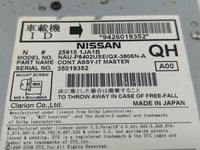 2013-2014 Nissan Pathfinder Radio AM FM Cd Player Receiver Replacement P/N:259151JA1B Fits Fits 2013 2014 OEM Used Auto Part