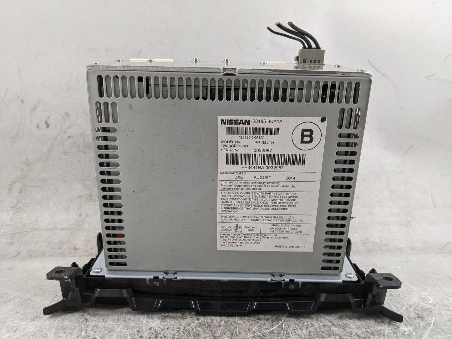2013-2014 Nissan Pathfinder Radio AM FM Cd Player Receiver Replacement P/N:281853KA1A PP-3441H Fits OEM Used Auto Parts - Oe