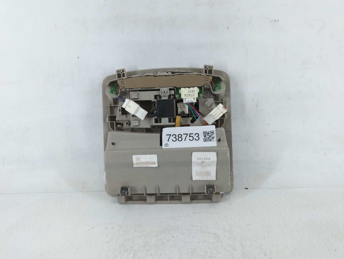 2014 Nissan Pathfinder Overhead Roof Console - Oemusedautoparts1.com
