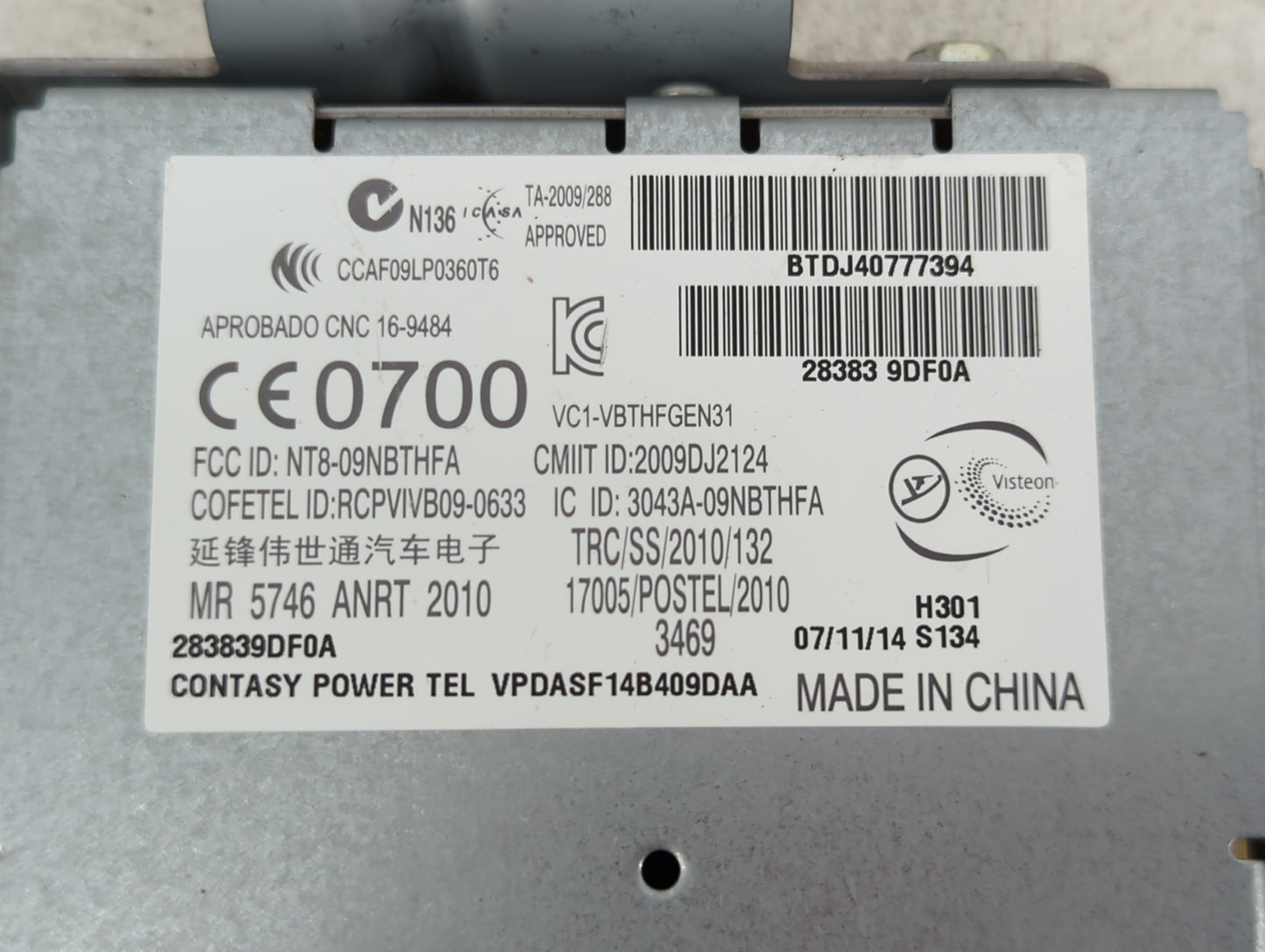 2013 Pathfinder Bluetooth Phone Communication Control Module Ccm Oem - Oemusedautoparts1.com