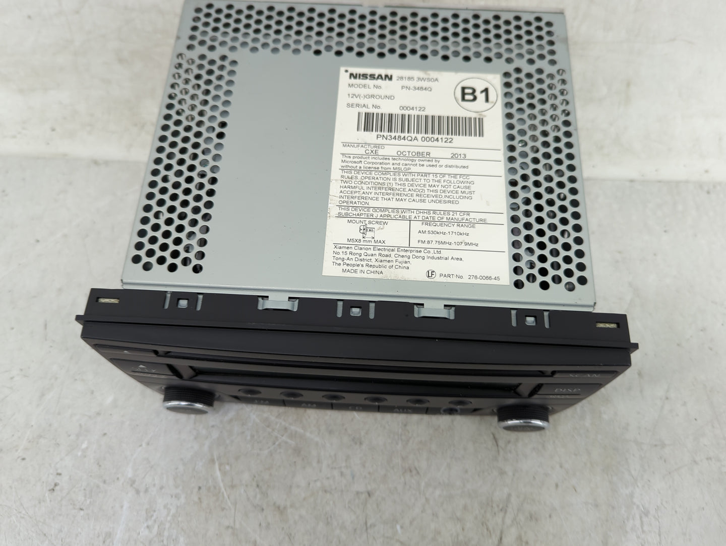 2013-2017 Nissan Quest Radio AM FM Cd Player Receiver Replacement Fits Fits 2013 2014 2015 2016 2017 OEM Used Auto Parts - O