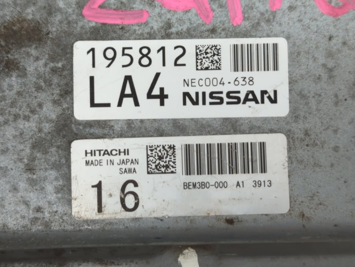 2014 Nissan Quest PCM Engine Control Computer ECU ECM PCU OEM P/N:NEC004-638 Fits OEM Used Auto Parts - Oemusedautoparts1.co