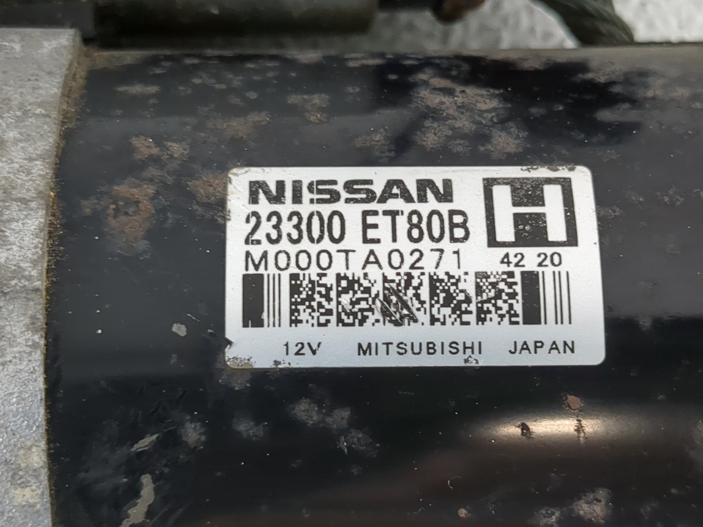 2008-2015 Nissan Rogue Car Starter Motor Solenoid OEM P/N:23300 ET80B Fits Fits 2008 2009 2010 2011 2012 2013 2014 2015 OEM 