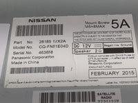 2012-2015 Nissan Rogue Radio AM FM Cd Player Receiver Replacement P/N:28185 1VX2A Fits Fits 2012 2013 2014 2015 OEM Used Aut