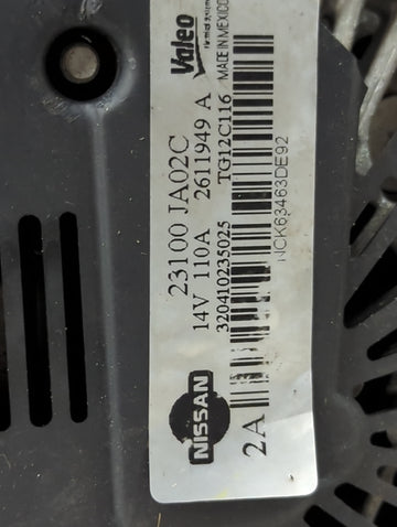 2011-2015 Nissan Rogue Alternator Replacement Generator Charging Assembly Engine OEM P/N:23100 JA02C Fits OEM Used Auto Parts