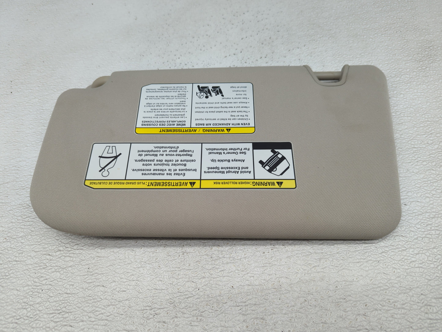 2014-2017 Nissan Rogue Sun Visor Shade Replacement Passenger Right Mirror Fits Fits 2014 2015 2016 2017 OEM Used Auto Parts 