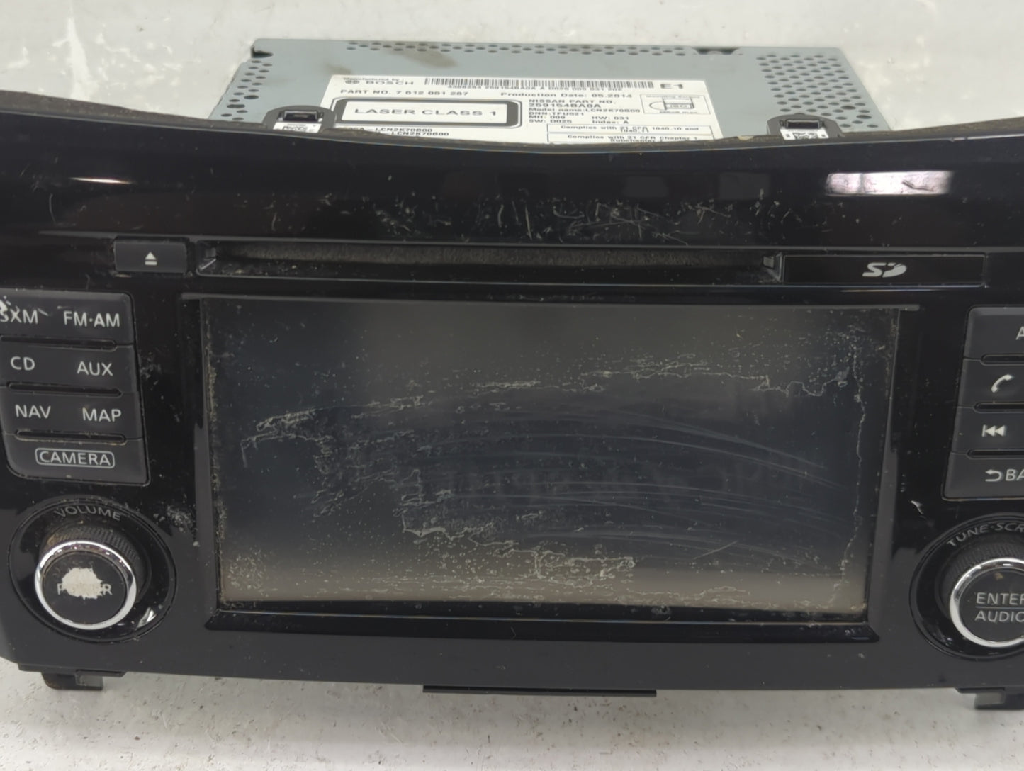 2014-2015 Nissan Rogue Radio AM FM Cd Player Receiver Replacement P/N:259154BA0A Fits Fits 2014 2015 OEM Used Auto Parts - O