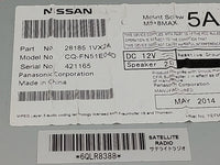 2012-2015 Nissan Rogue Radio AM FM Cd Player Receiver Replacement P/N:28185 1VX2A CQ-FN51E04D Fits Fits 2012 2013 2014 2015 