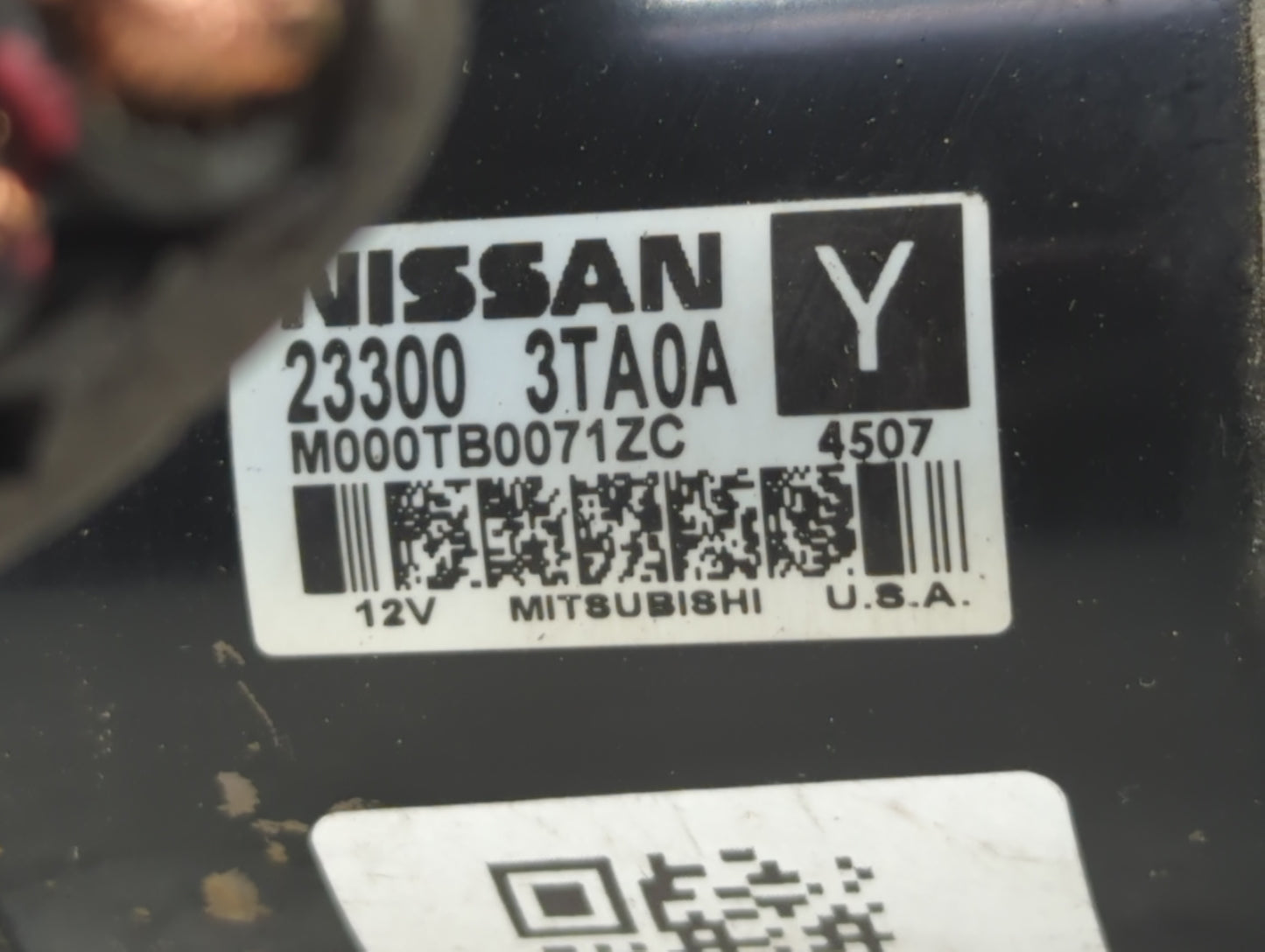 2014-2015 Nissan Rogue Car Starter Motor Solenoid OEM P/N:23300 3TA0A Fits Fits 2013 2014 2015 2016 2017 2018 OEM Used Auto 