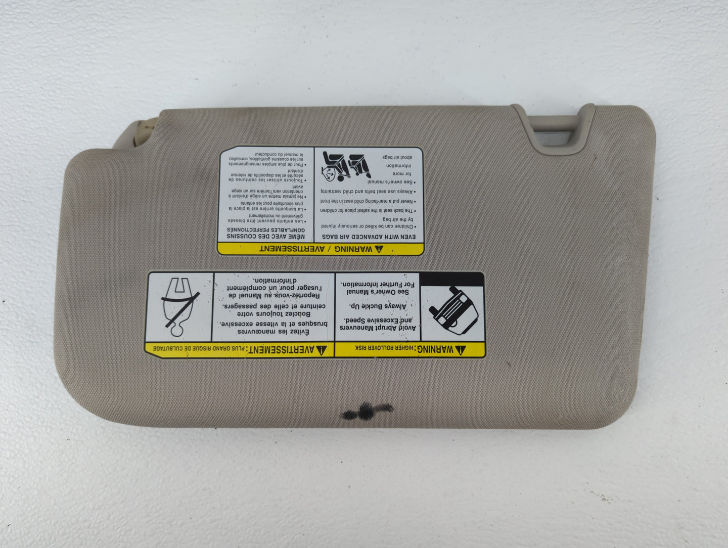 2014-2017 Nissan Rogue Sun Visor Shade Replacement Passenger Right Mirror Fits Fits 2014 2015 2016 2017 OEM Used Auto Parts 