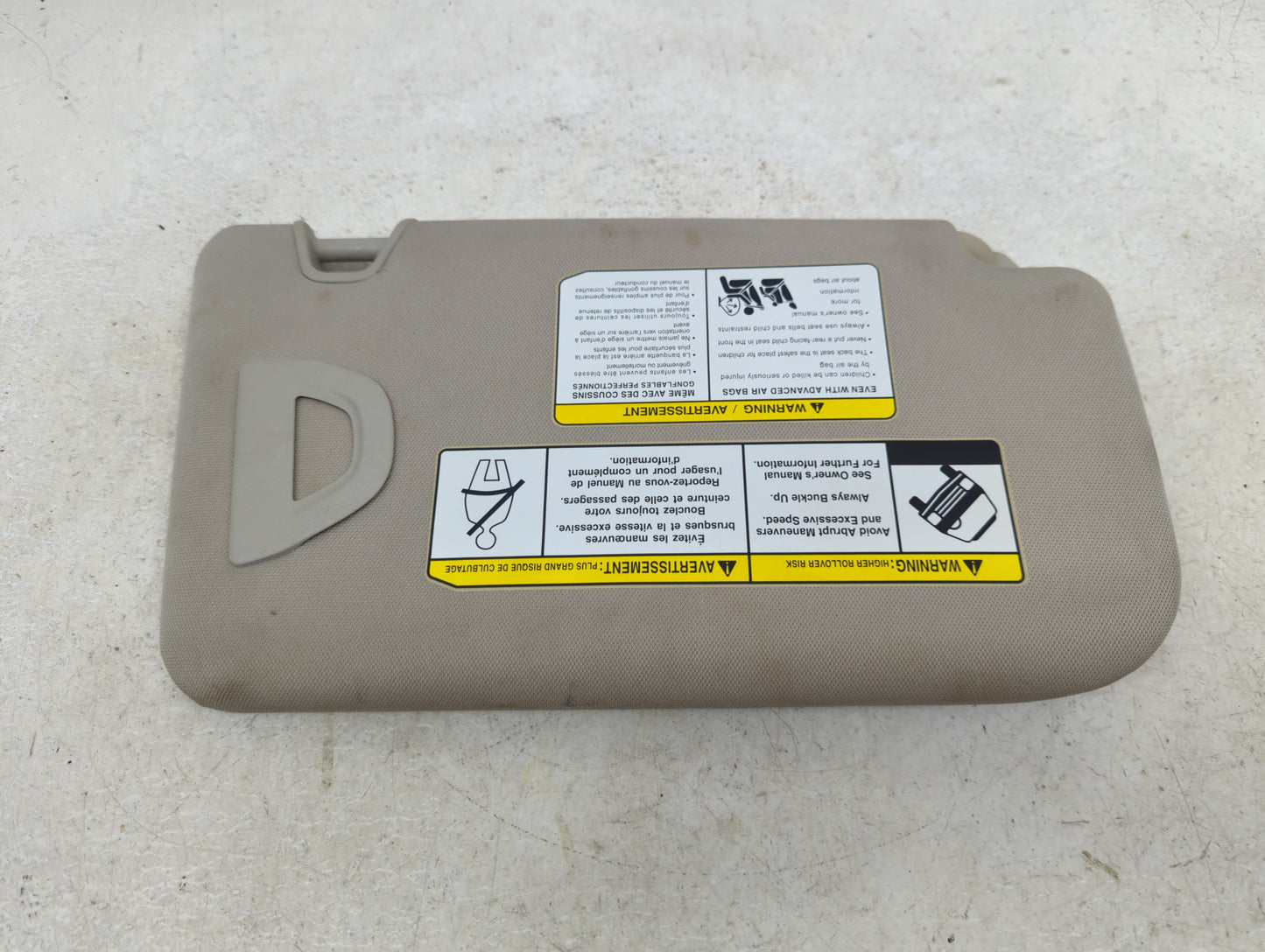 2014-2017 Nissan Rogue Sun Visor Shade Replacement Driver Left Mirror Fits Fits 2014 2015 2016 2017 OEM Used Auto Parts - Oe