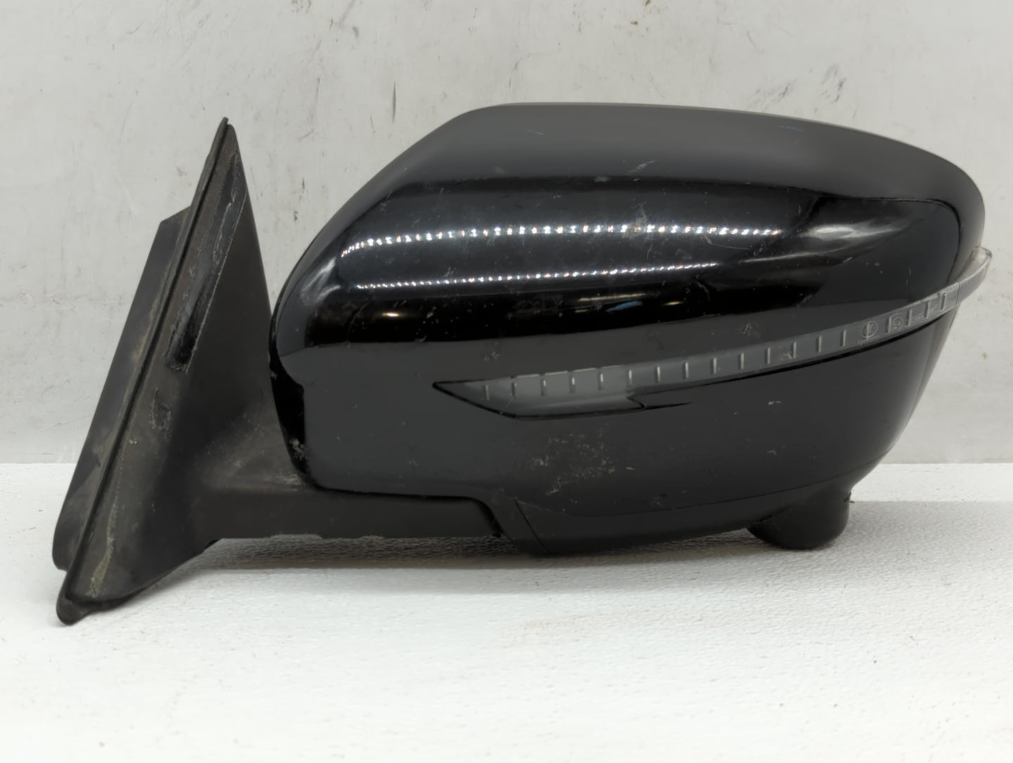 2014 Nissan Rogue Driver Left Side View Manual Door Mirror Black - Oemusedautoparts1.com