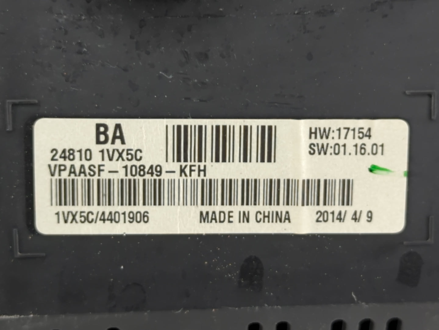 2014 Nissan Rogue Instrument Cluster Speedometer Gauges P/N:248104BA0B Fits OEM Used Auto Parts - Oemusedautoparts1.com