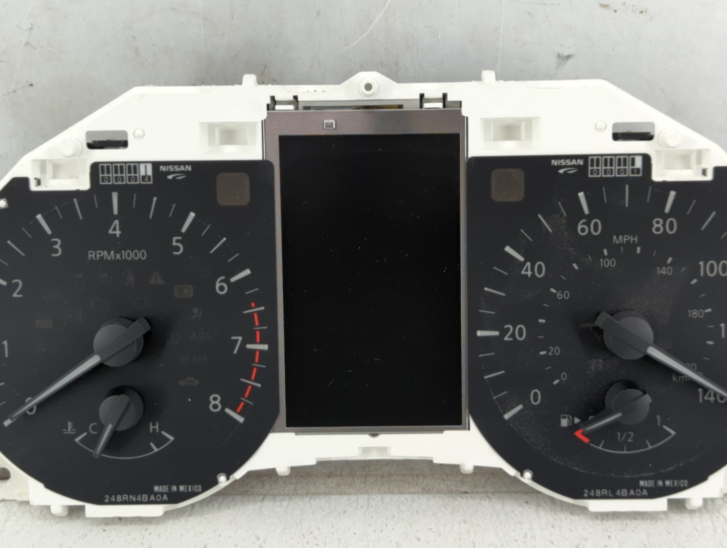 2014 Nissan Rogue Instrument Cluster Speedometer Gauges P/N:248104BA0A Fits OEM Used Auto Parts - Oemusedautoparts1.com
