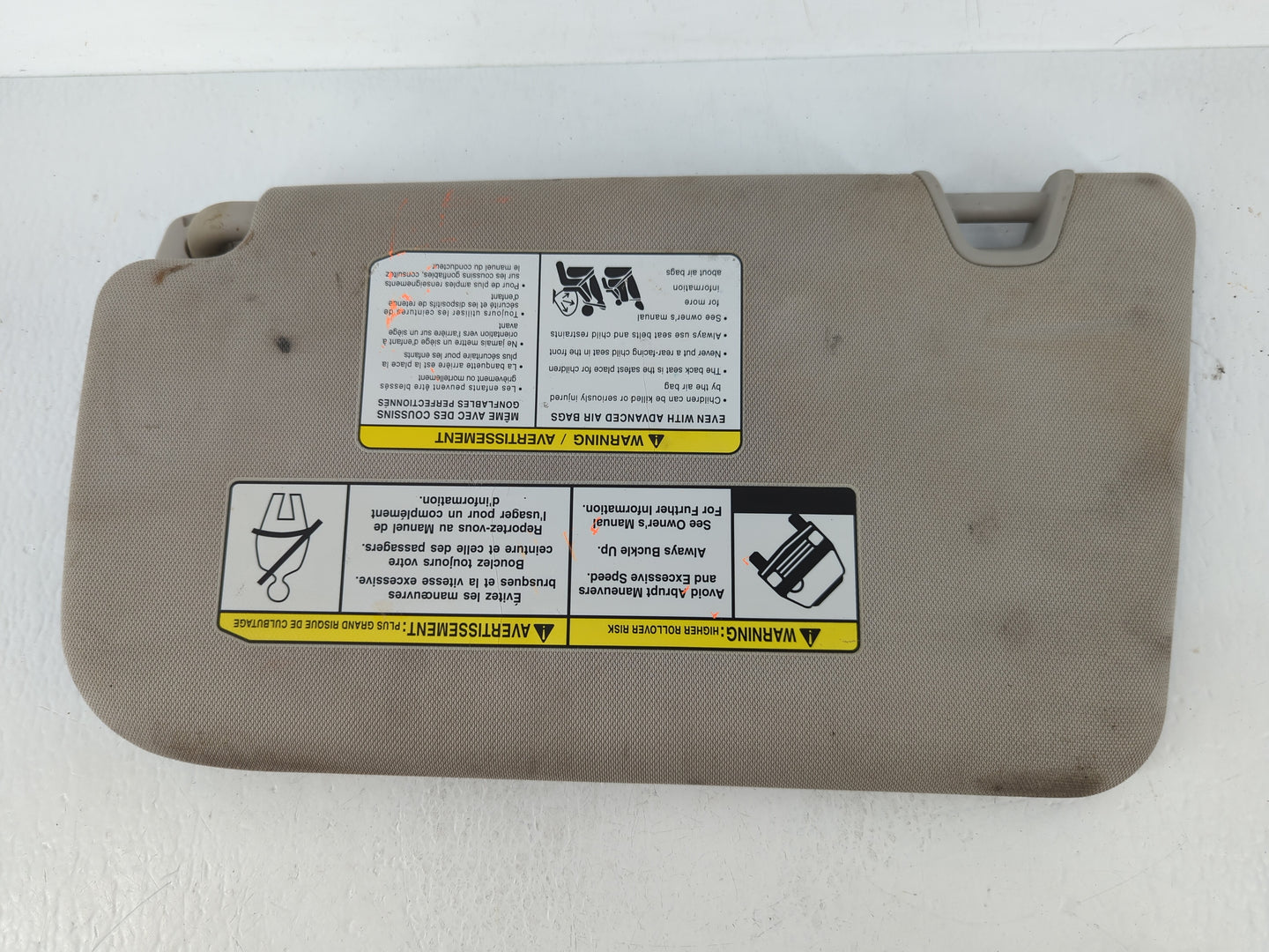 2014-2017 Nissan Rogue Sun Visor Shade Replacement Passenger Right Mirror Fits Fits 2014 2015 2016 2017 OEM Used Auto Parts 