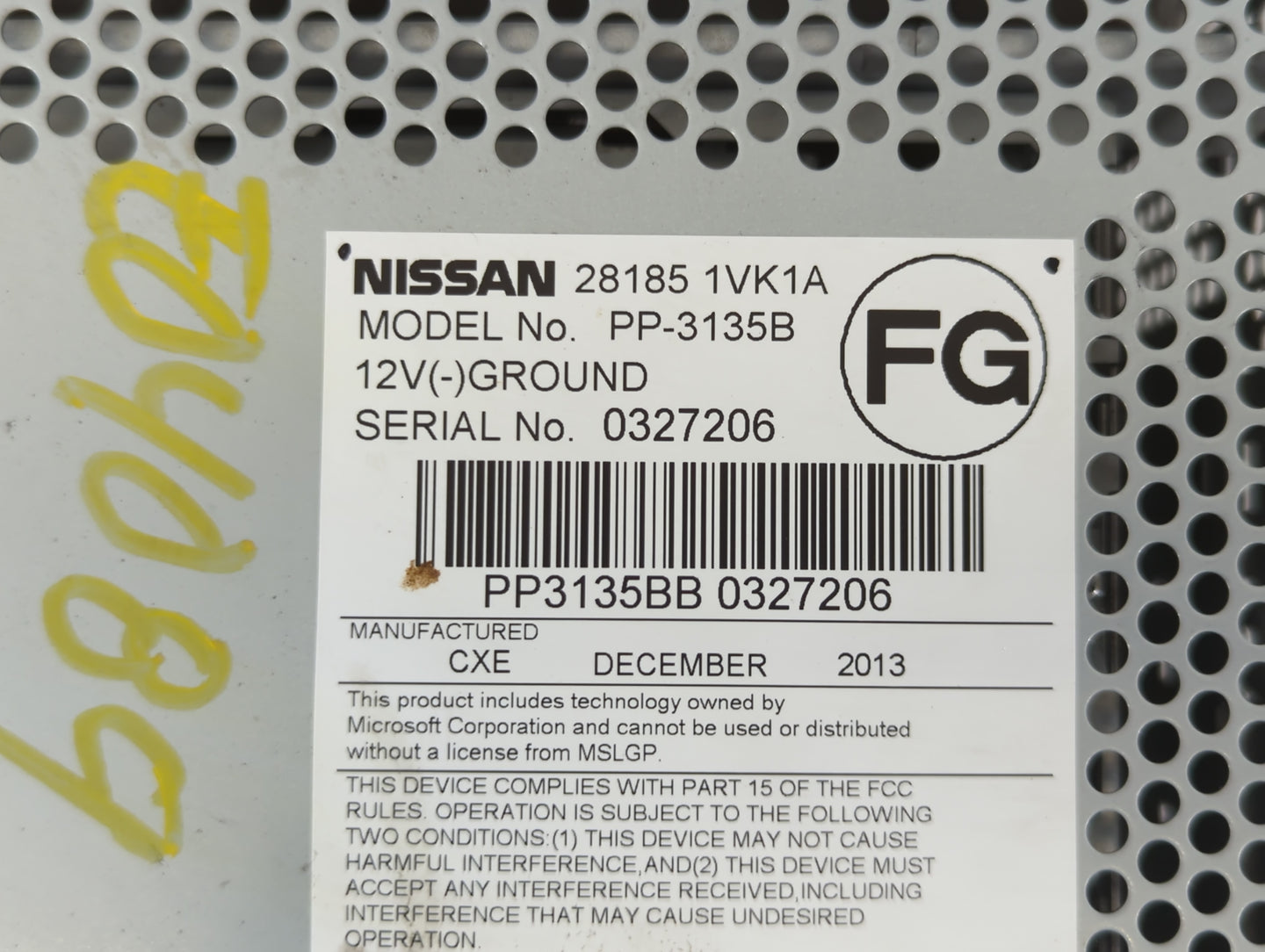 2011-2015 Nissan Rogue Radio AM FM Cd Player Receiver Replacement P/N:28185 1VK1A Fits Fits 2011 2012 2013 2014 2015 OEM Use