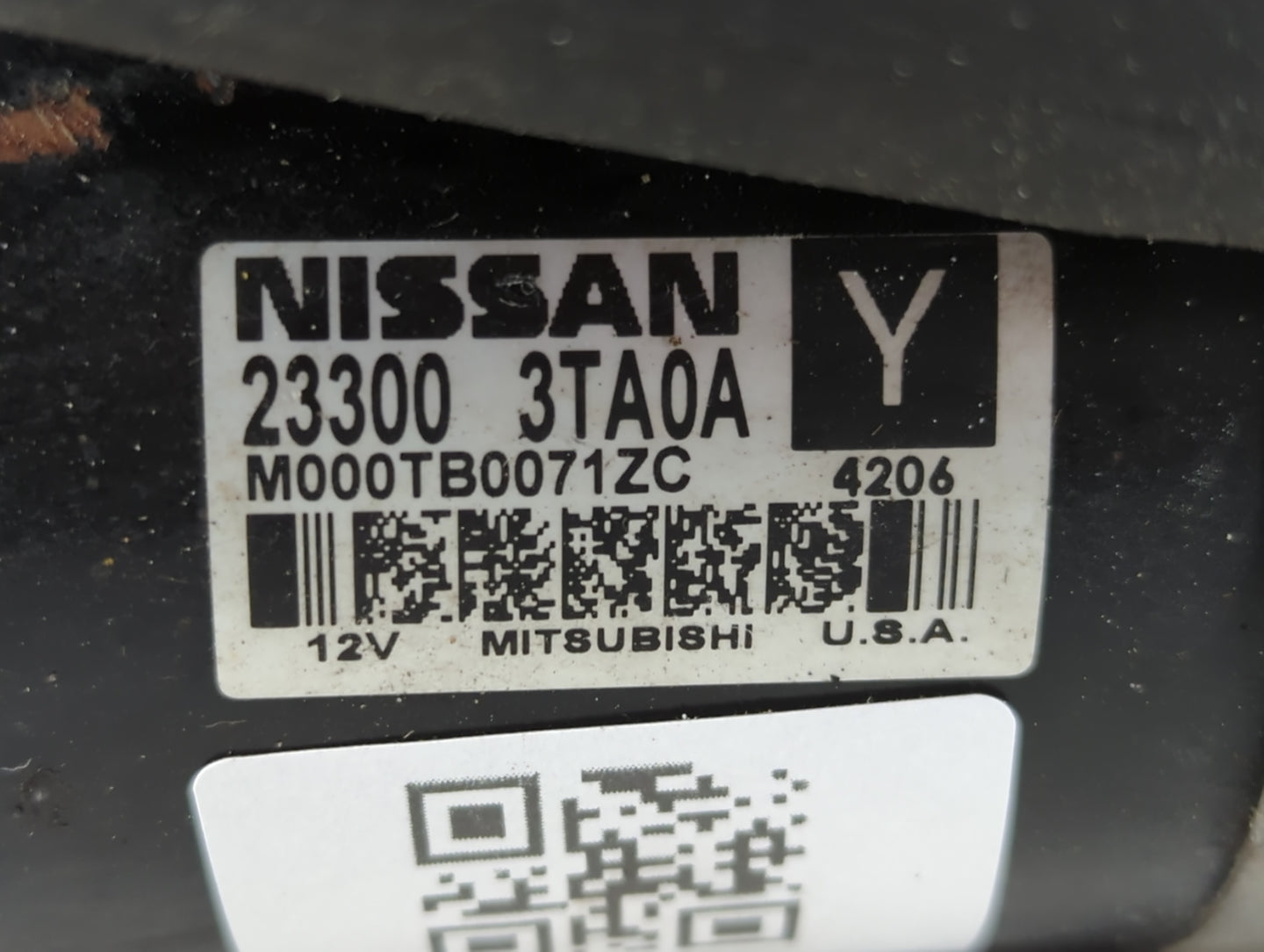 2014-2015 Nissan Rogue Car Starter Motor Solenoid OEM P/N:23300 3TA0A Fits Fits 2013 2014 2015 2016 2017 2018 OEM Used Auto 