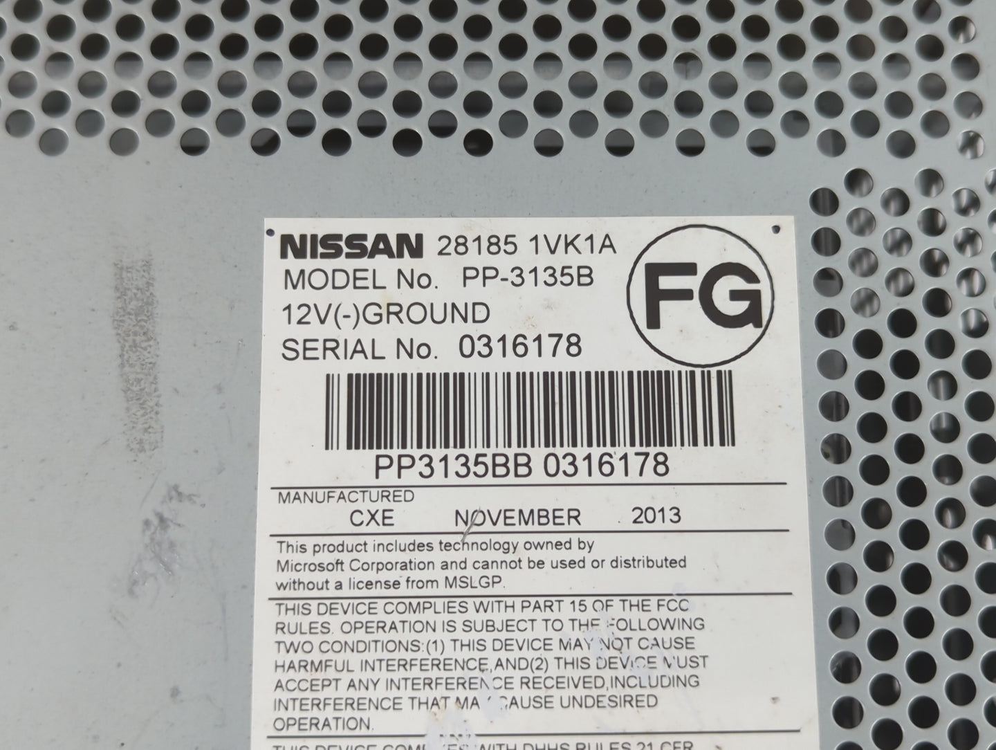 2011-2015 Nissan Rogue Radio AM FM Cd Player Receiver Replacement P/N:28185 1VK1A Fits Fits 2011 2012 2013 2014 2015 OEM Use