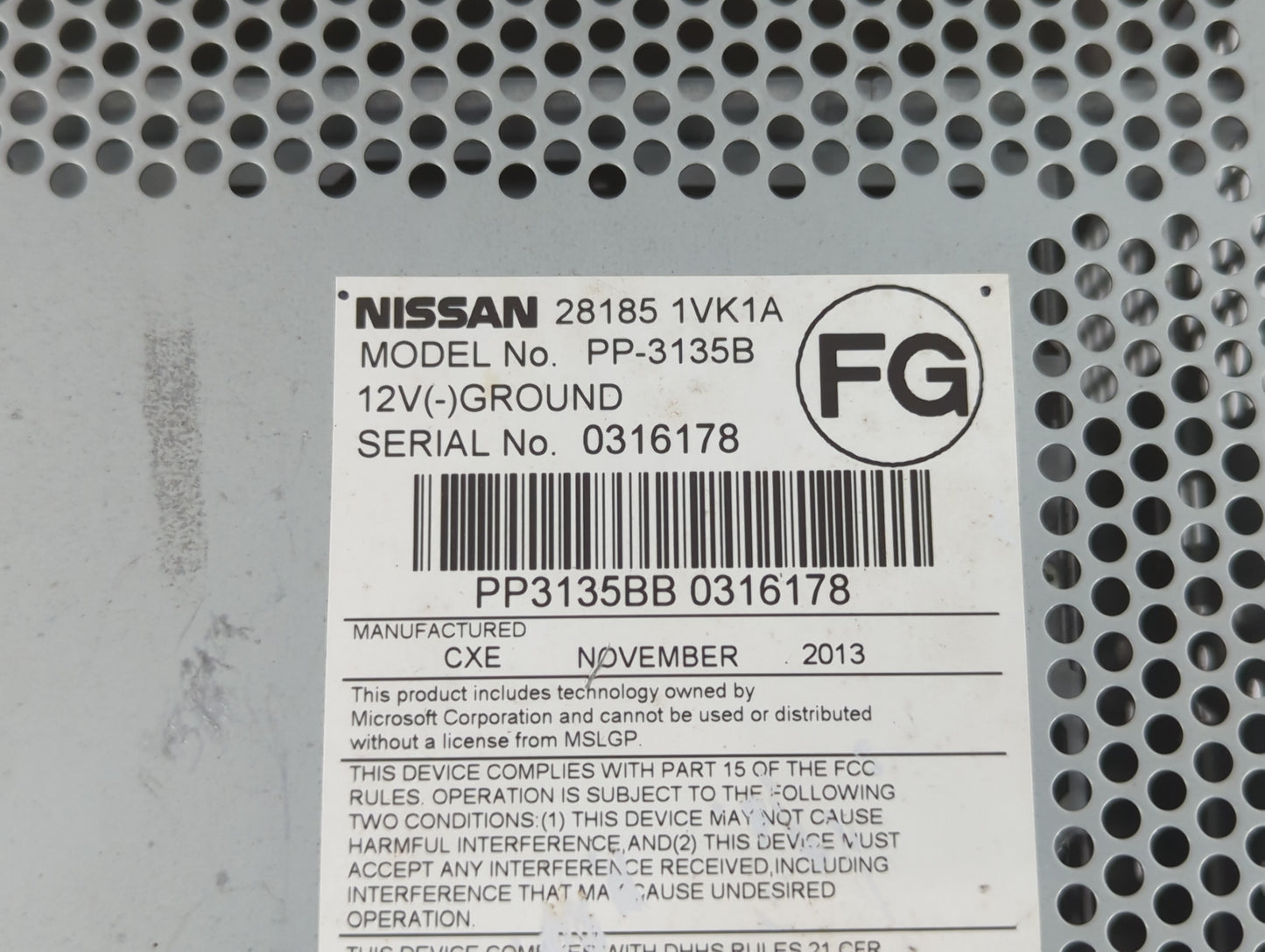 2011-2015 Nissan Rogue Radio AM FM Cd Player Receiver Replacement P/N:28185 1VK1A Fits Fits 2011 2012 2013 2014 2015 OEM Use