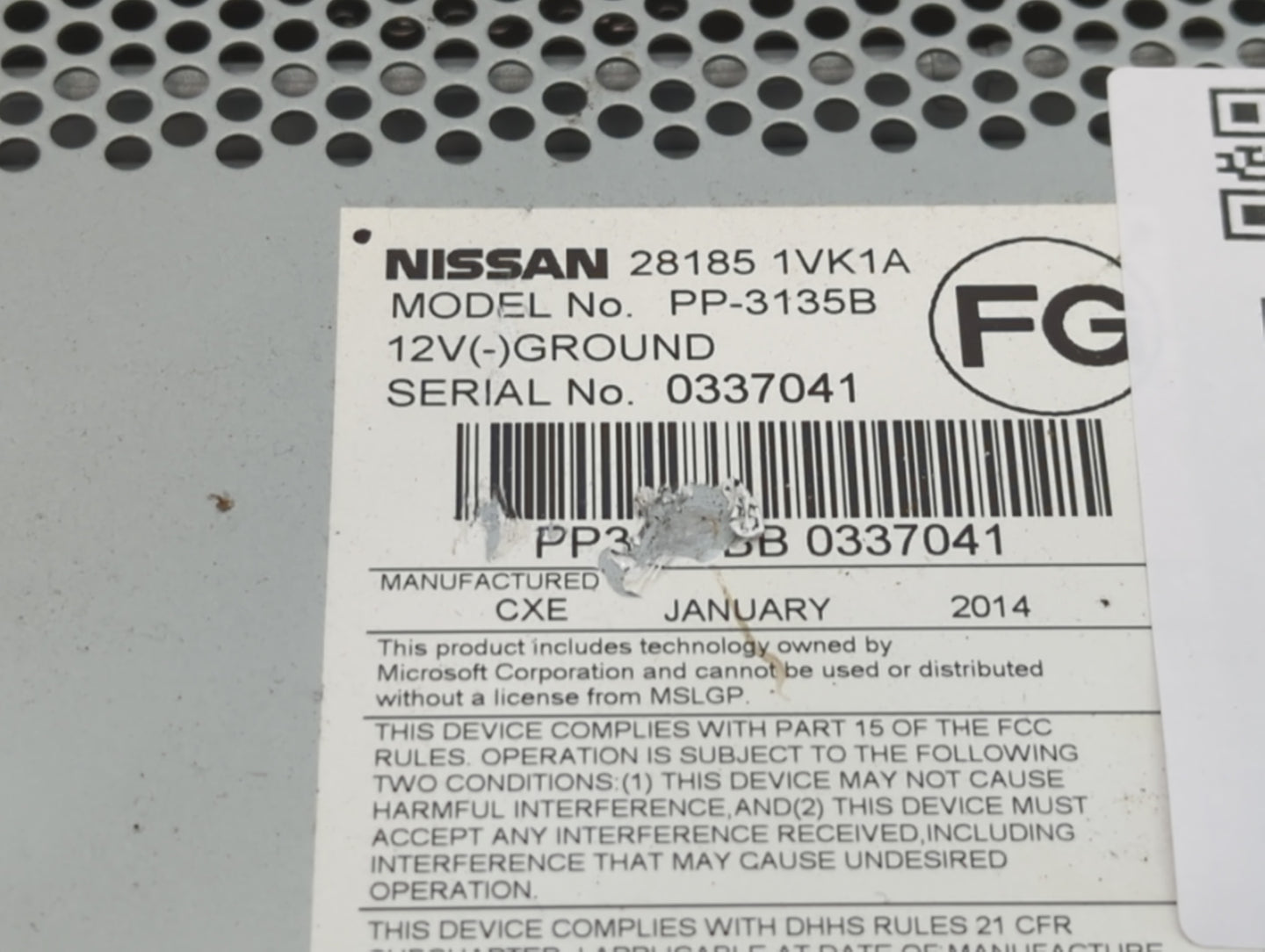 2011-2015 Nissan Rogue Radio AM FM Cd Player Receiver Replacement P/N:28185 1VK1A Fits Fits 2011 2012 2013 2014 2015 OEM Use
