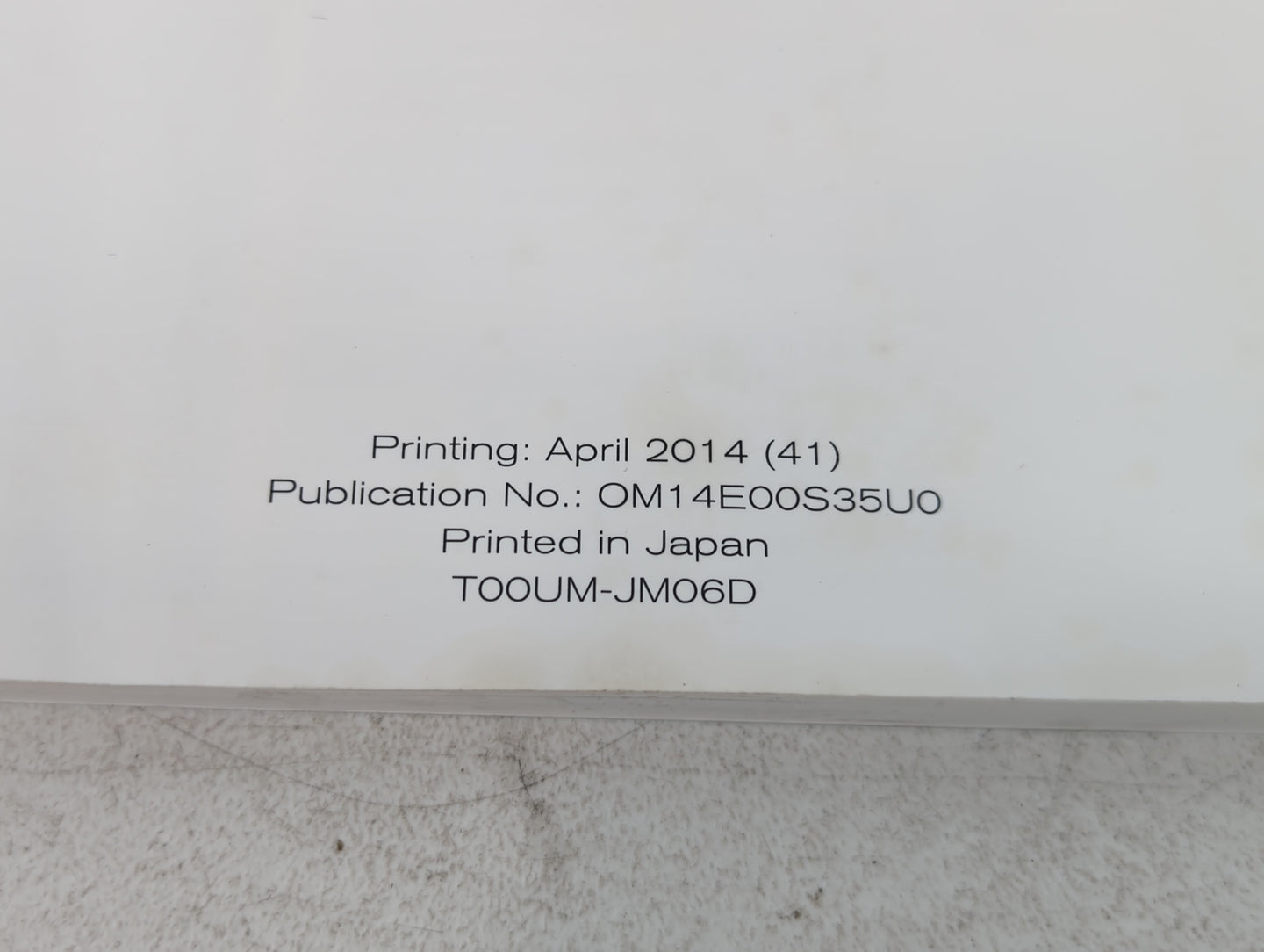 2014 Nissan Rogue Select Owners Manual Book Guide P/N:OM14E00S35U0 OEM Used Auto Parts - Oemusedautoparts1.com