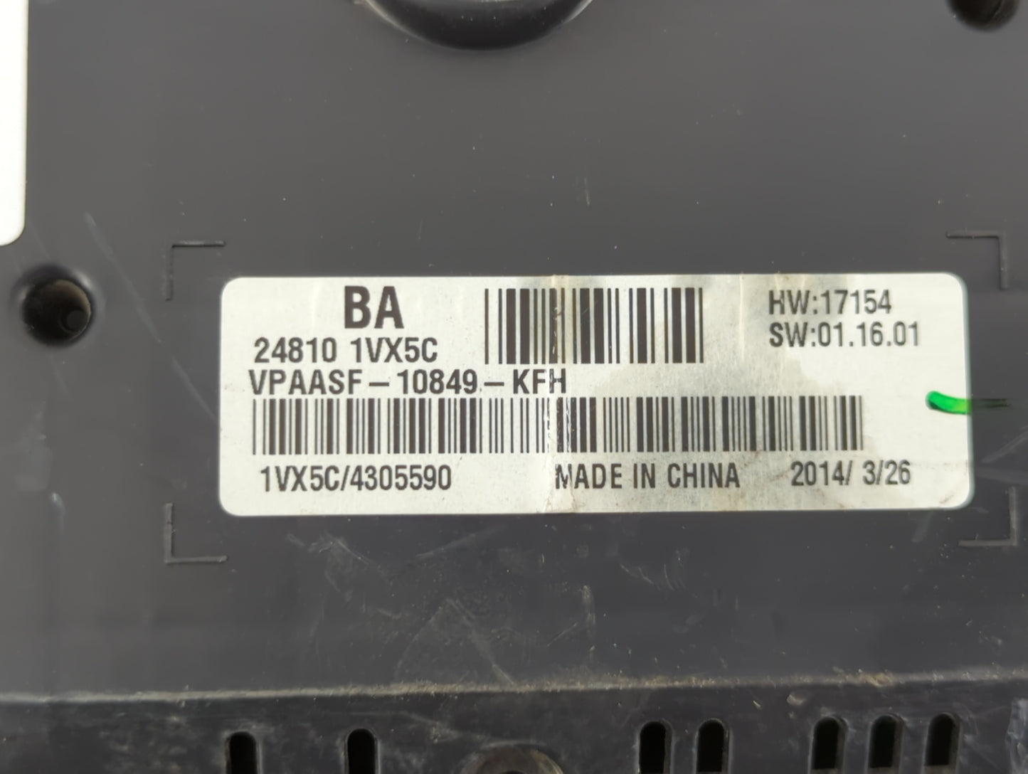 2014 Nissan Rogue Select Instrument Cluster Speedometer Gauges P/N:24810 1VX0A 24810 1VX5C, 24810 1VX5A Fits Fits 2012 2013 