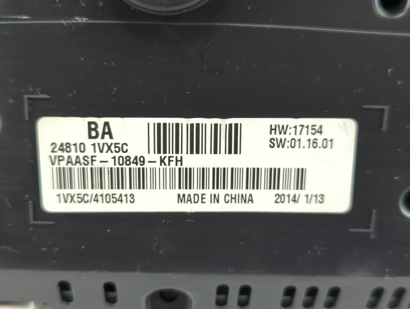 2014 Nissan Rogue Select Instrument Cluster Speedometer Gauges P/N:VPAASF-10849-KFH 24810 1VX5C Fits Fits 2012 2013 2015 OEM