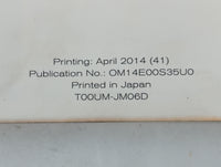 2014 Nissan Rogue Select Owners Manual Book Guide P/N:T00UM-JM06D OEM Used Auto Parts - Oemusedautoparts1.com