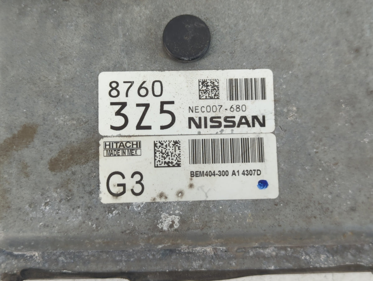 2013-2015 Nissan Sentra PCM Engine Control Computer ECU ECM PCU OEM P/N:NEC007-680 Fits 2013 2014 2015 OEM Used Auto Parts -