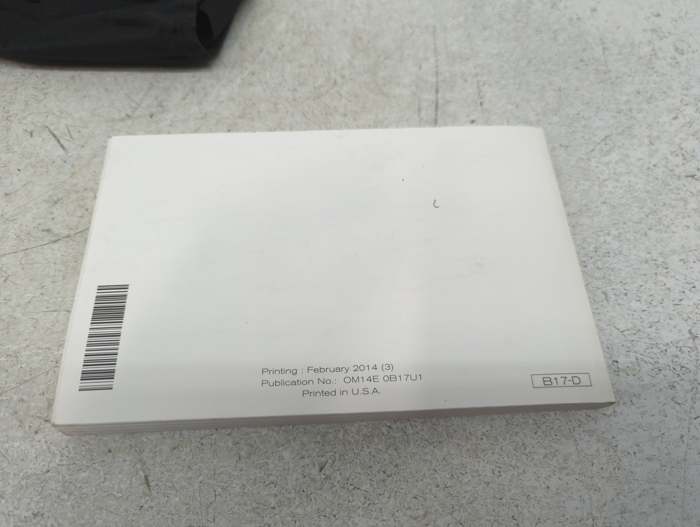 2014 Nissan Sentra Owners Manual Book Guide P/N:OM14E 0B17U1 OEM Used Auto Parts - Oemusedautoparts1.com