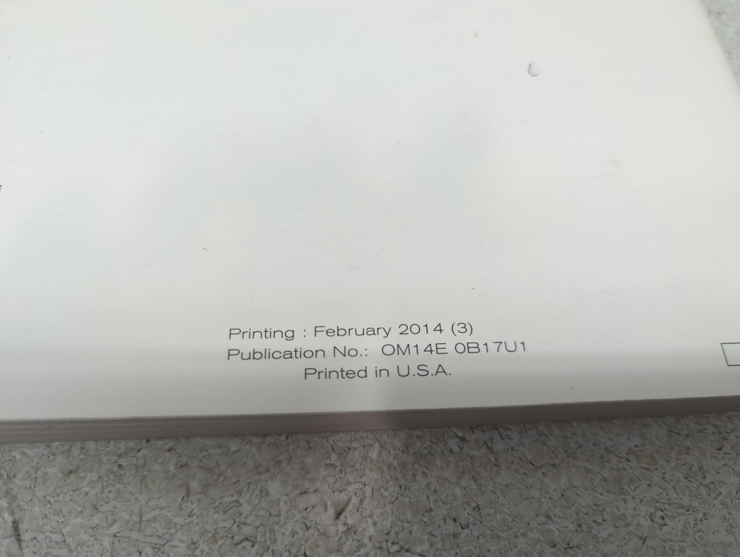 2014 Nissan Sentra Owners Manual Book Guide P/N:OM14E 0B17U1 OEM Used Auto Parts - Oemusedautoparts1.com