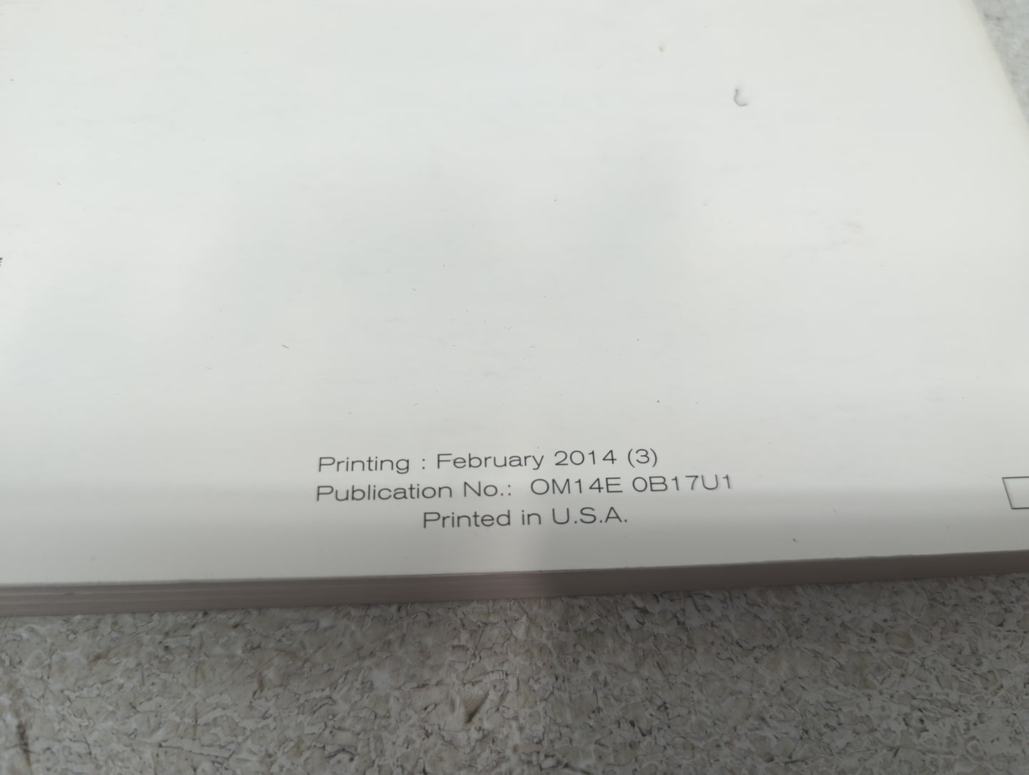 2014 Nissan Sentra Owners Manual Book Guide P/N:OM14E 0B17U1 OEM Used Auto Parts - Oemusedautoparts1.com