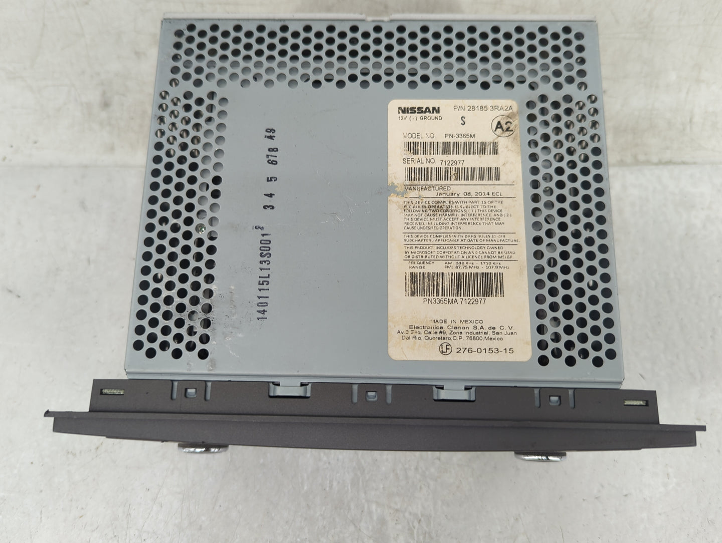 2013-2014 Nissan Sentra Radio AM FM Cd Player Receiver Replacement P/N:28185-3RA2A Fits Fits 2013 2014 OEM Used Auto Parts -