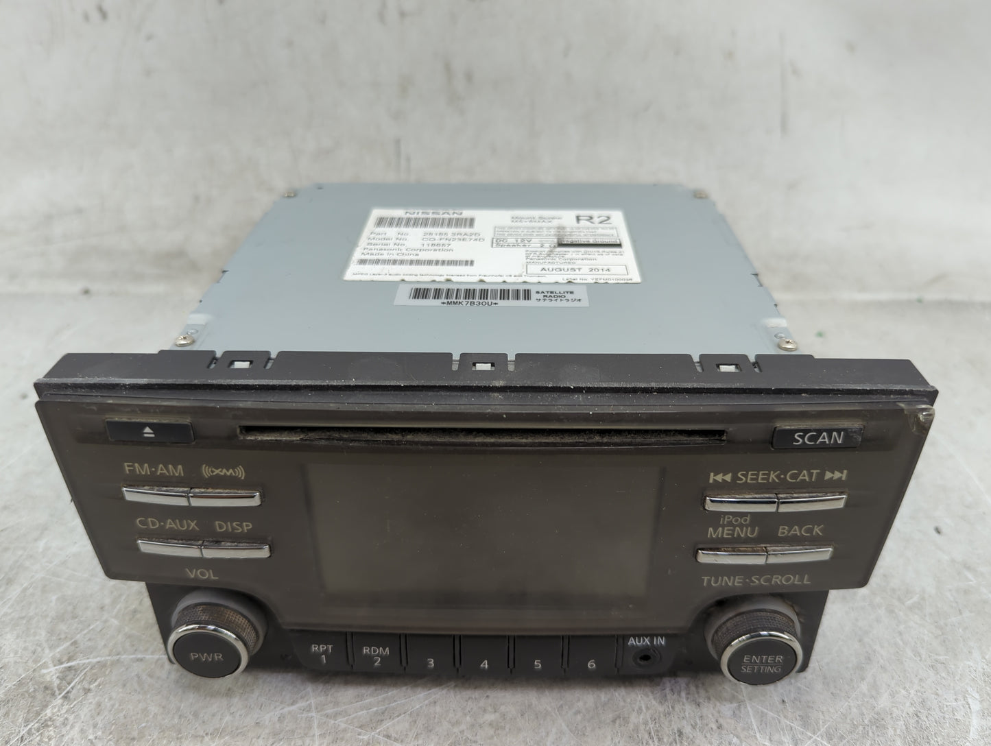 2014 Nissan Sentra Radio AM FM Cd Player Receiver Replacement P/N:28185 3RA2D CQ-FN23E74D Fits OEM Used Auto Parts - Oemused