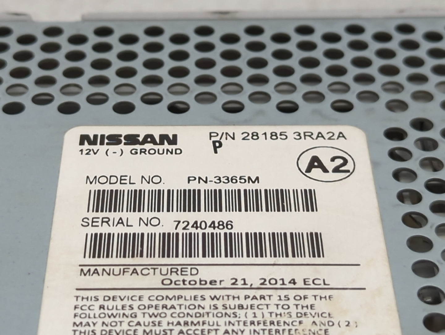 2013-2014 Nissan Sentra Radio AM FM Cd Player Receiver Replacement P/N:28185 3RA2A Fits Fits 2013 2014 OEM Used Auto Parts -