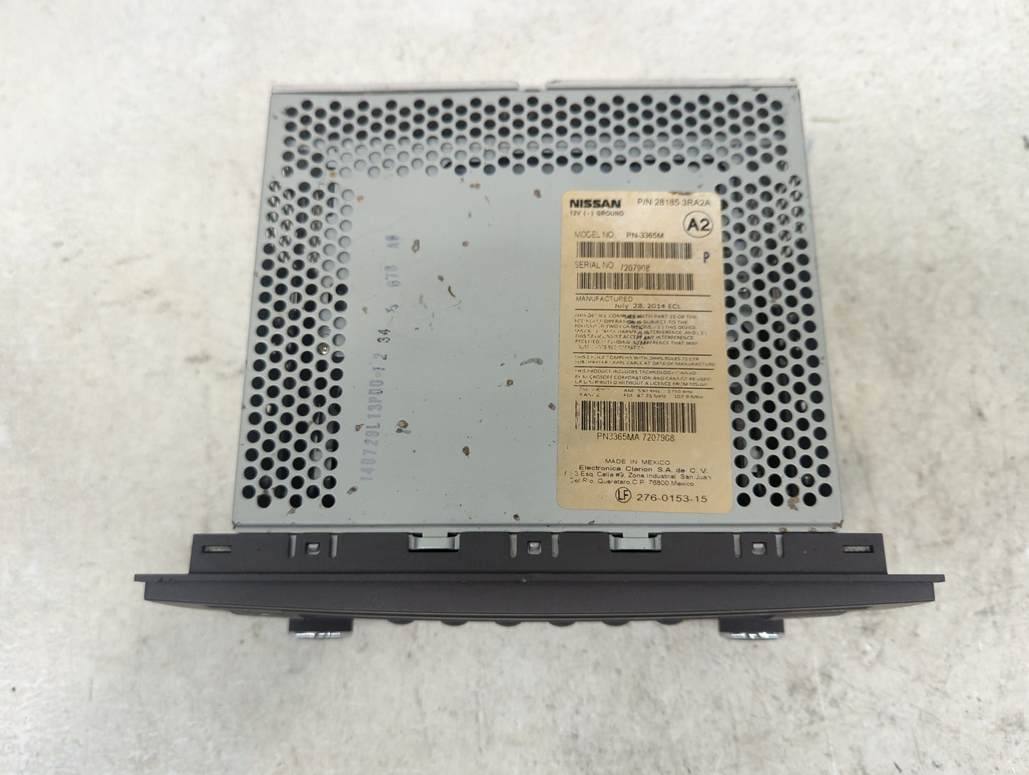 2013-2014 Nissan Sentra Radio AM FM Cd Player Receiver Replacement P/N:281853RA2A PN-3365M, PN3365MA Fits Fits 2013 2014 OEM