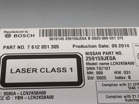 2014 Nissan Sentra Radio AM FM Cd Player Receiver Replacement P/N:7612051305 259159JE0A, LCN2K58A00 Fits Fits 2015 OEM Used 