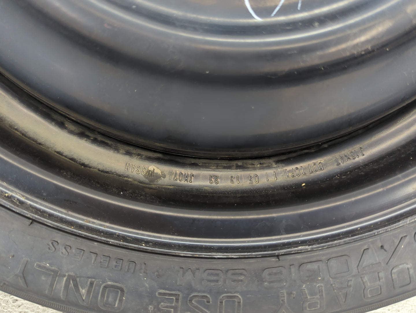 2013-2015 Nissan Sentra Spare Donut Tire Wheel Rim Oem 1486991 - Oemusedautoparts1.com