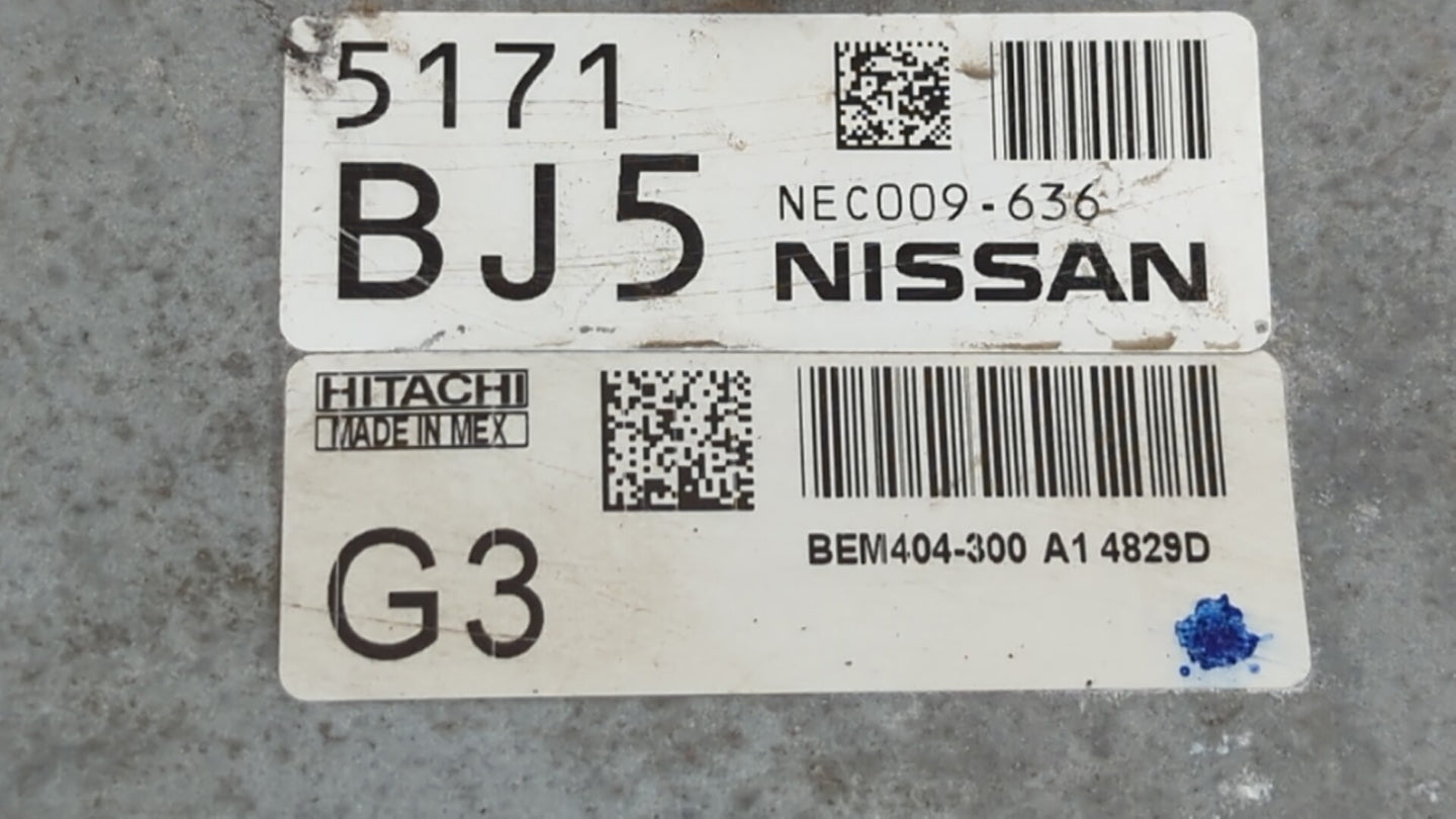 2013-2015 Nissan Sentra PCM Engine Control Computer ECU ECM PCU OEM P/N:BEM404-300 A1 NEC001-666 Fits Fits 2013 2014 2015 OE