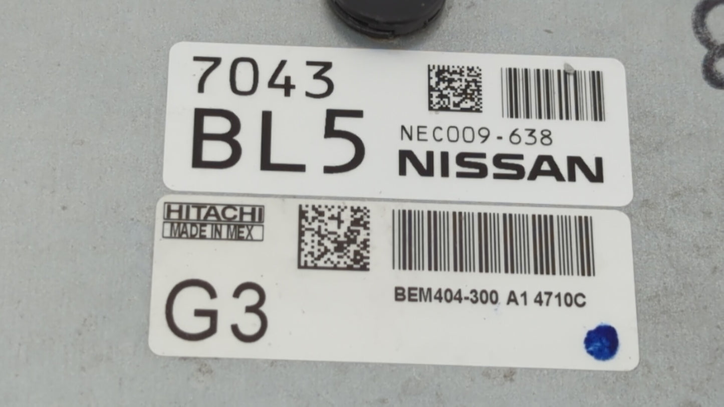 2013-2015 Nissan Sentra PCM Engine Control Computer ECU ECM PCU OEM P/N:BEM404-300 A1 NEC001-666 Fits Fits 2013 2014 2015 OE
