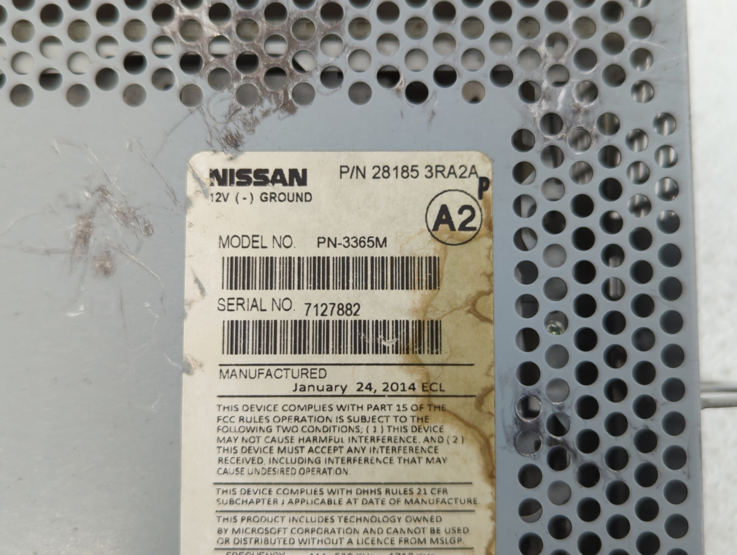2013-2014 Nissan Sentra Am Fm Cd Player Radio Receiver - Oemusedautoparts1.com