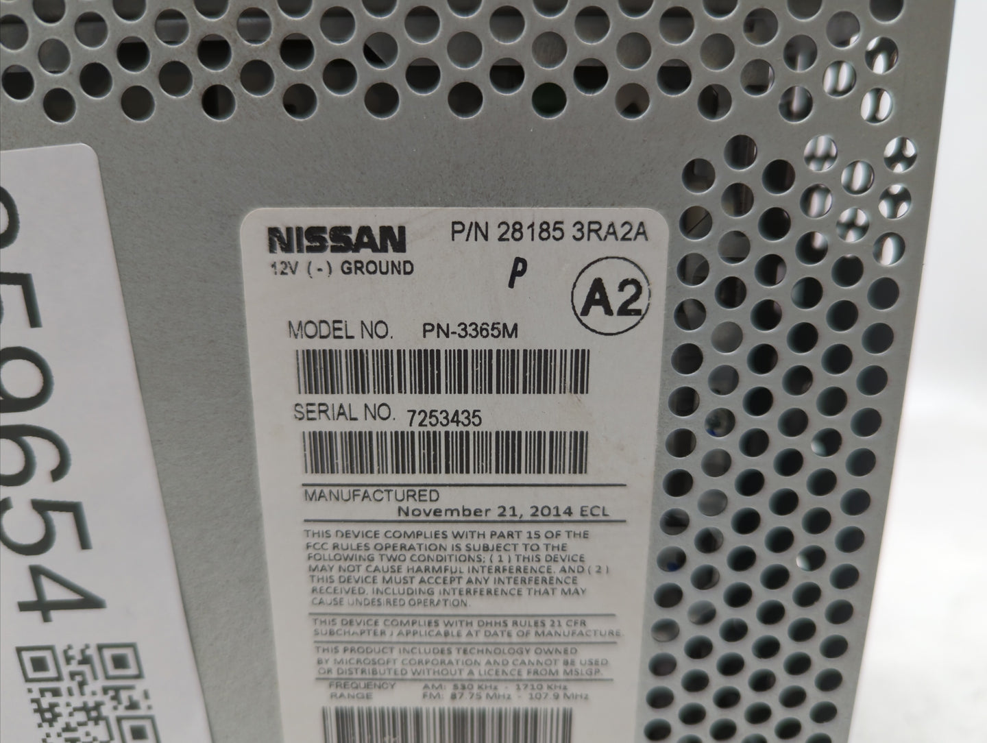 2013-2014 Nissan Sentra Am Fm Cd Player Radio Receiver - Oemusedautoparts1.com