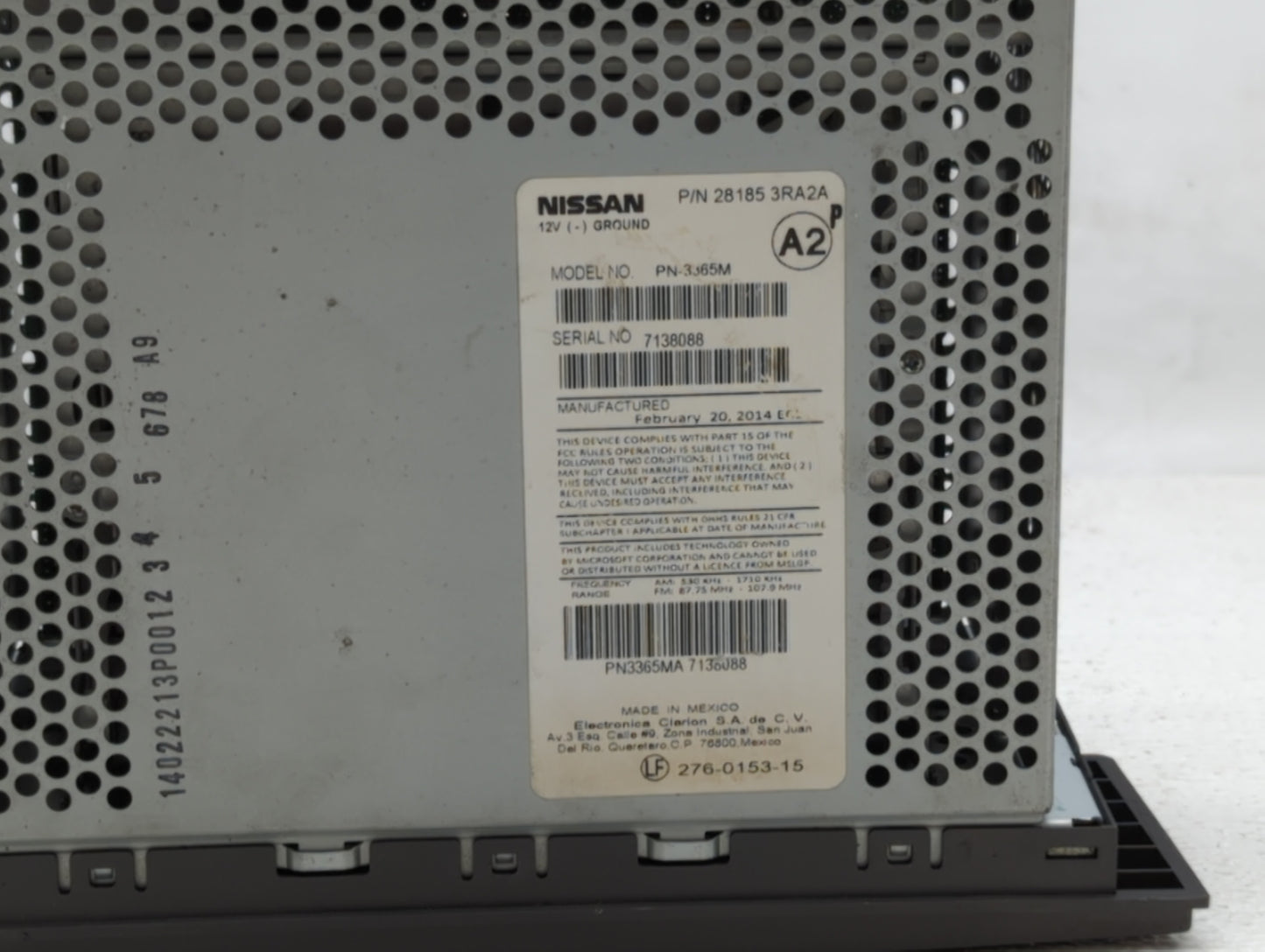 2013-2014 Nissan Sentra Am Fm Cd Player Radio Receiver - Oemusedautoparts1.com