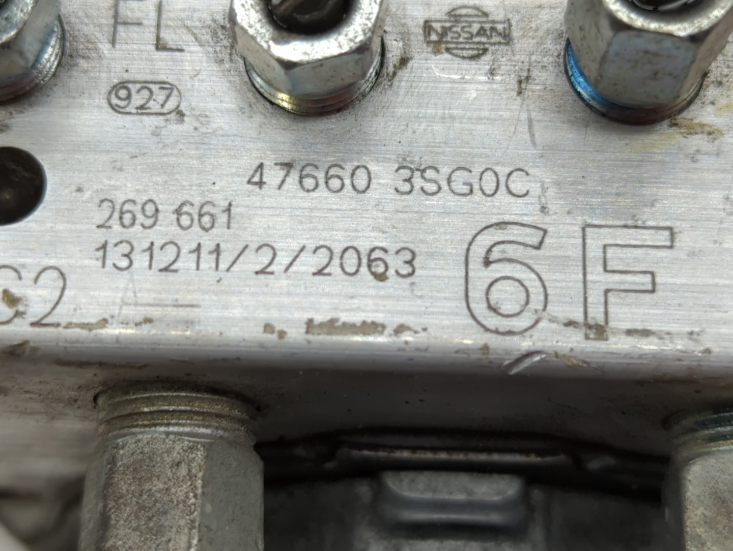 2014 Nissan Sentra ABS Pump Control Module Replacement P/N:47660 3SG0C Fits OEM Used Auto Parts - Oemusedautoparts1.com