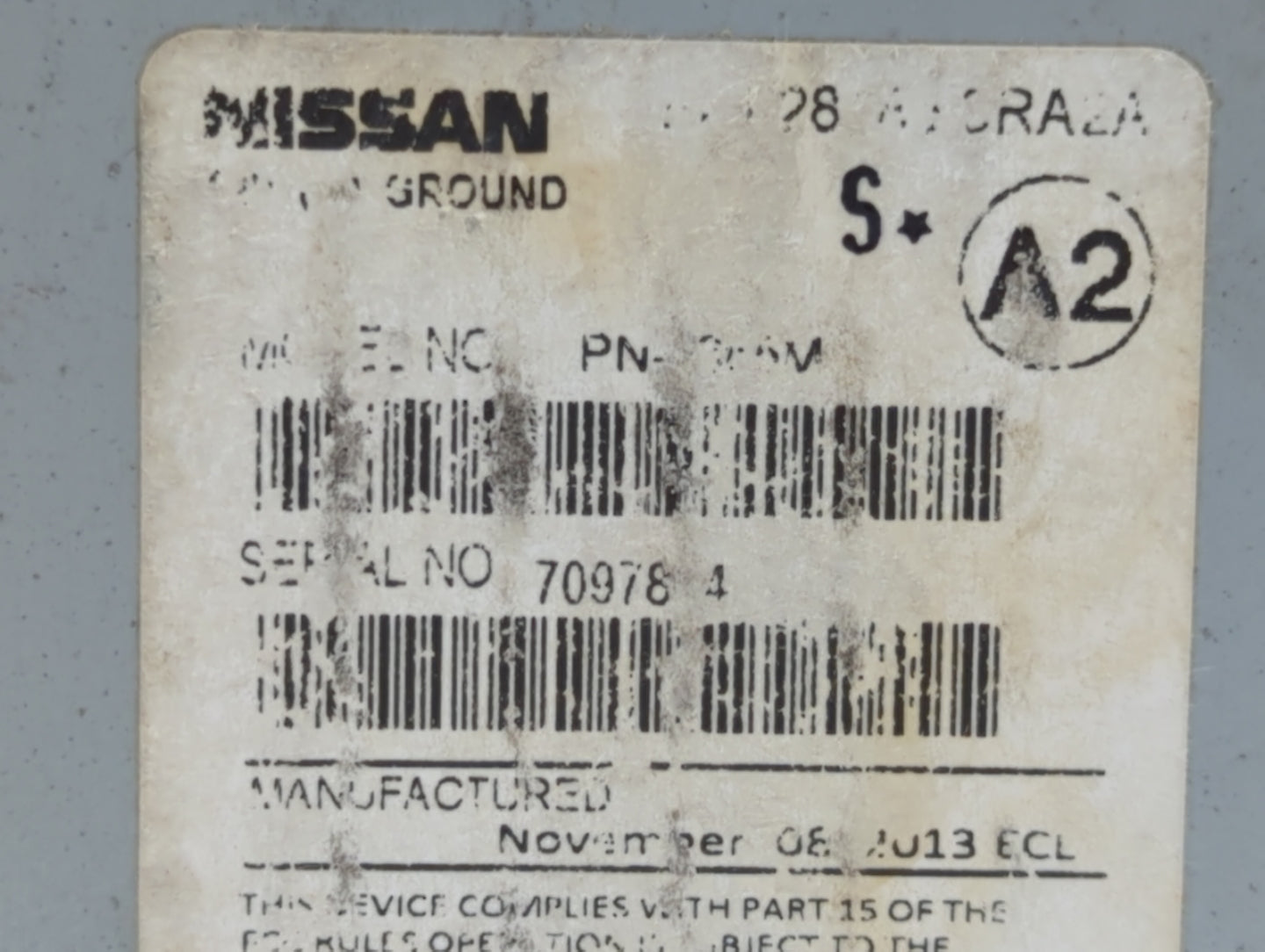 2013-2014 Nissan Sentra Am Fm Cd Player Radio Receiver - Oemusedautoparts1.com