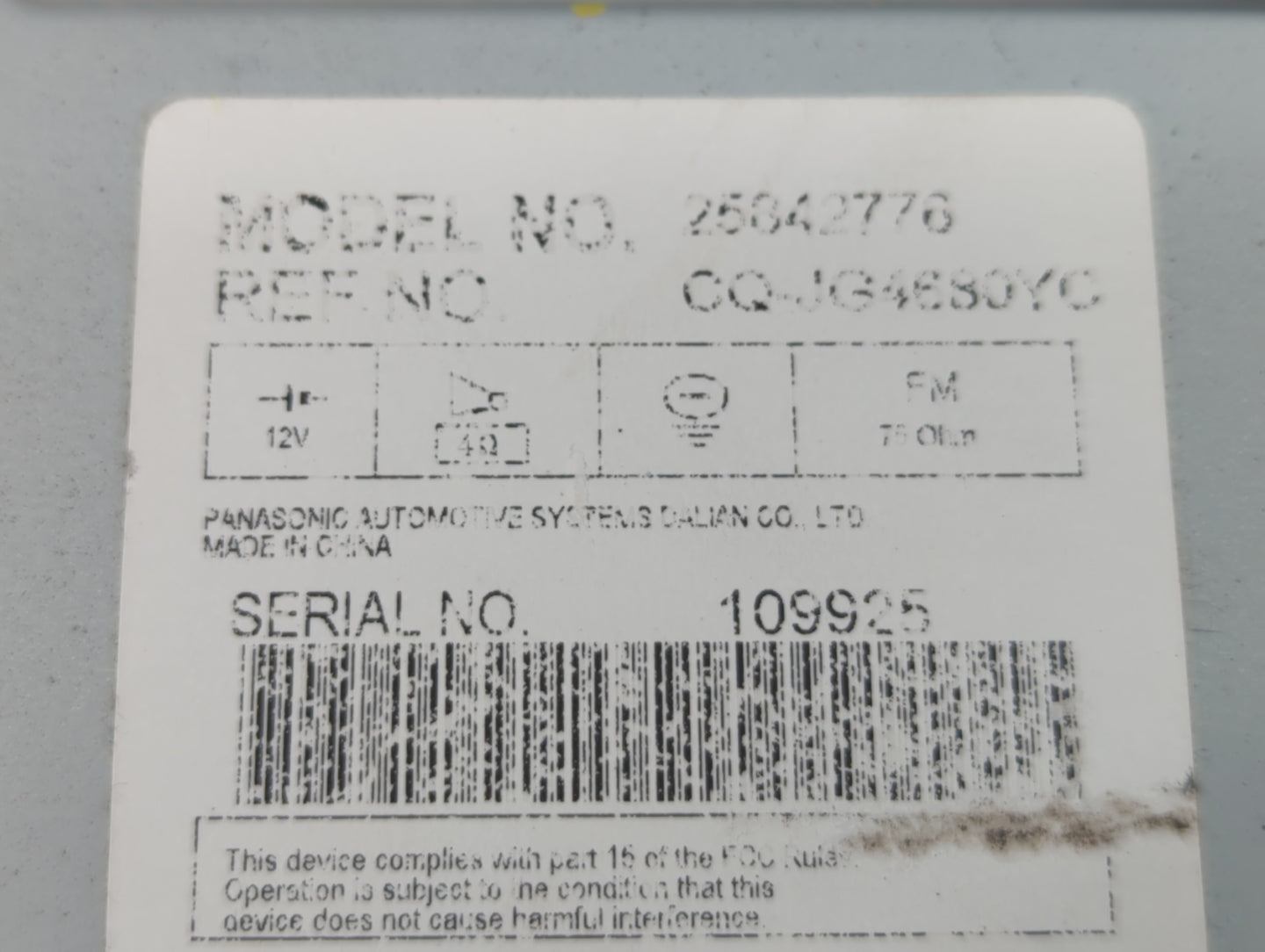 2013-2014 Nissan Sentra Am Fm Cd Player Radio Receiver - Oemusedautoparts1.com