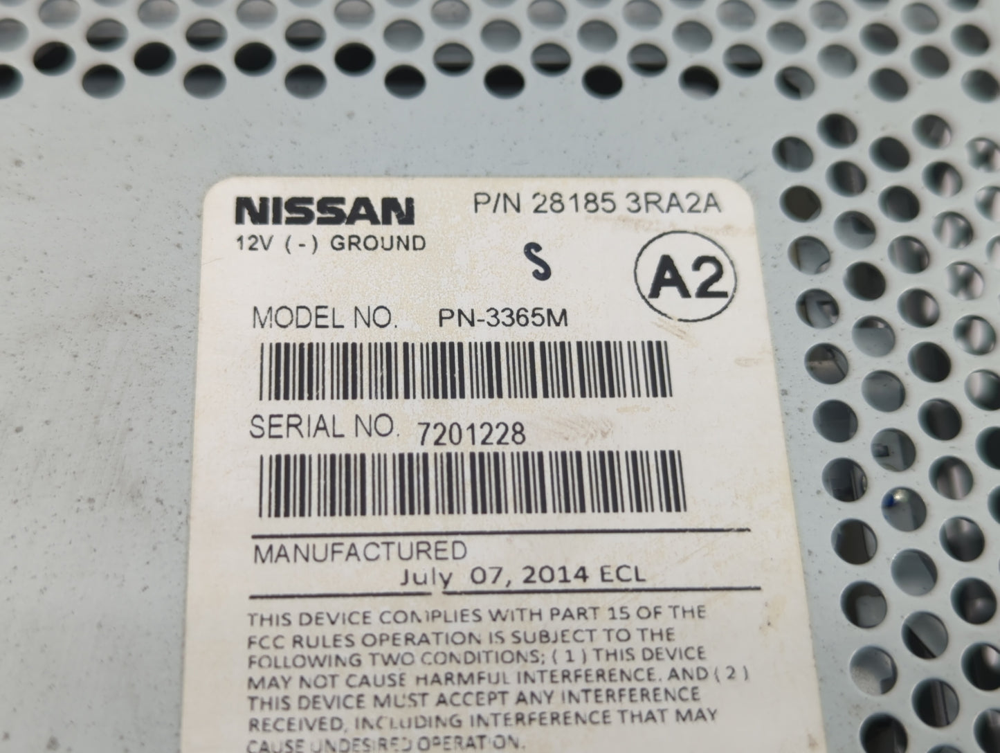 2013-2014 Nissan Sentra Radio AM FM Cd Player Receiver Replacement P/N:28185 3RA2A Fits Fits 2013 2014 OEM Used Auto Parts -